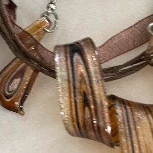 Elegant Brown and Tan Women's Necklace